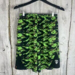 Adrenaline Lacrosse Shorts Size Small Neon Camo 89